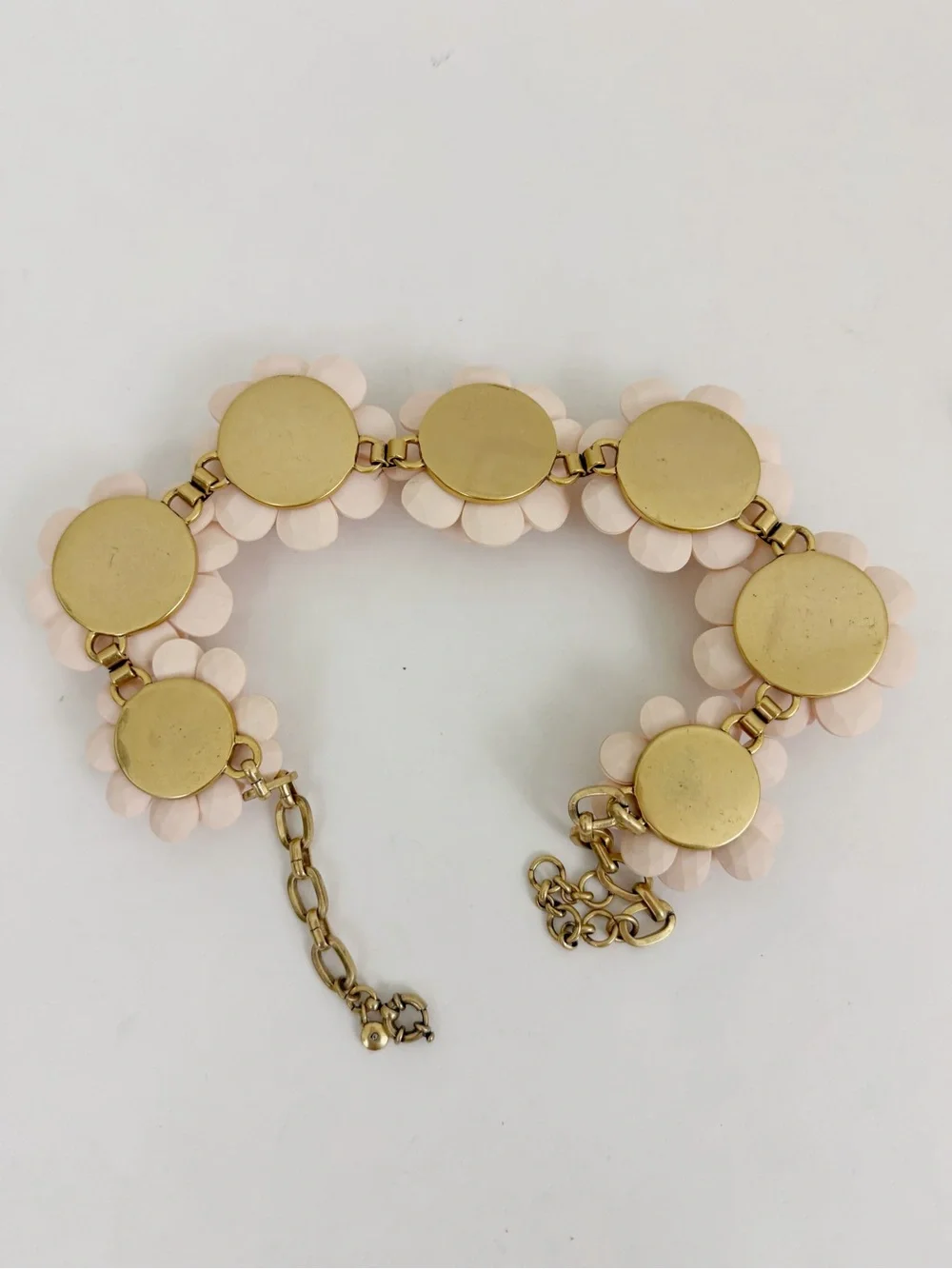 J. Crew Pale Pink Floral Statement Necklace